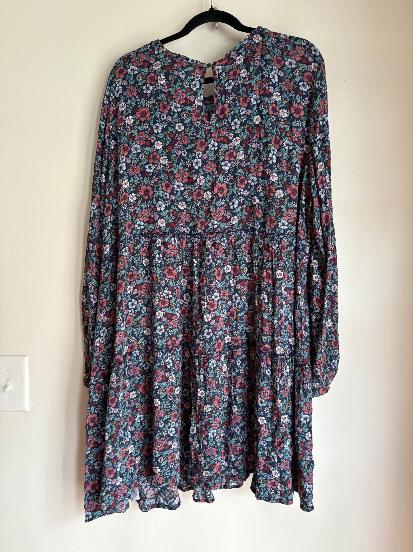 Dress Casual Midi By Knox Rose In Floral Print, Size: 2x