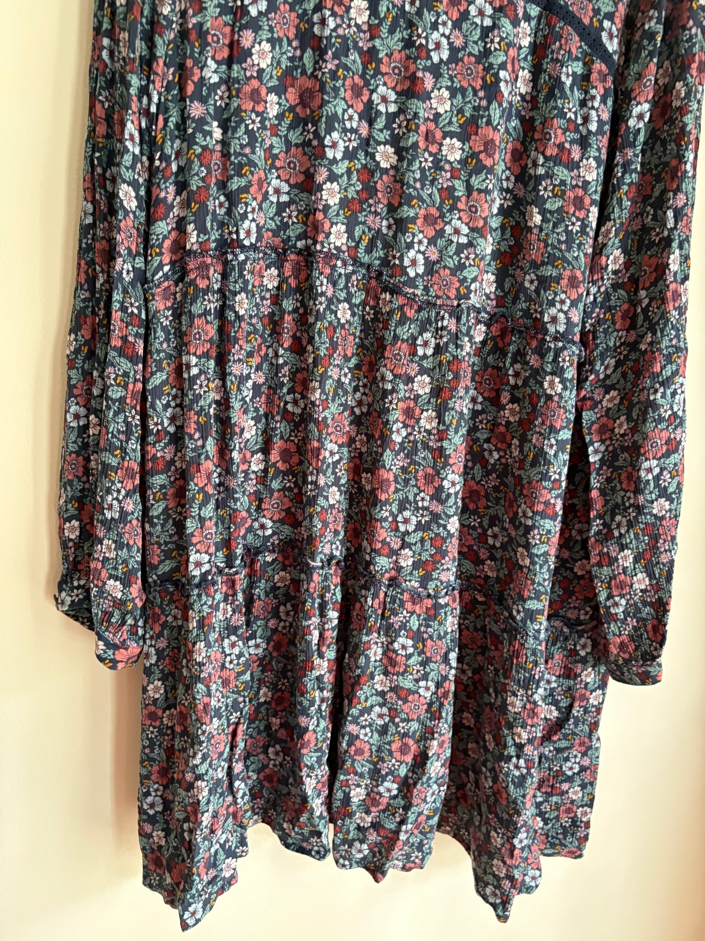 Dress Casual Midi By Knox Rose In Floral Print, Size: 2x