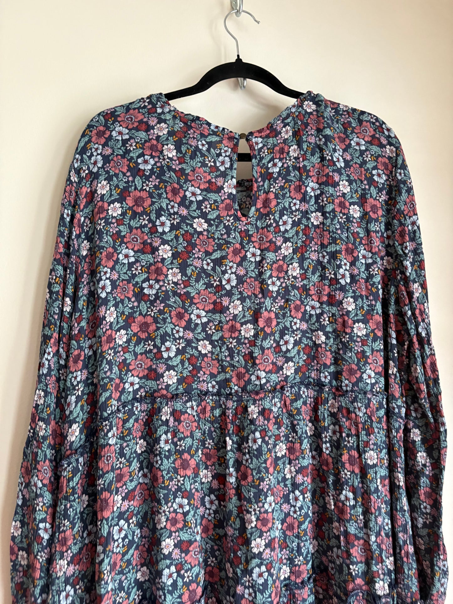 Dress Casual Midi By Knox Rose In Floral Print, Size: 2x