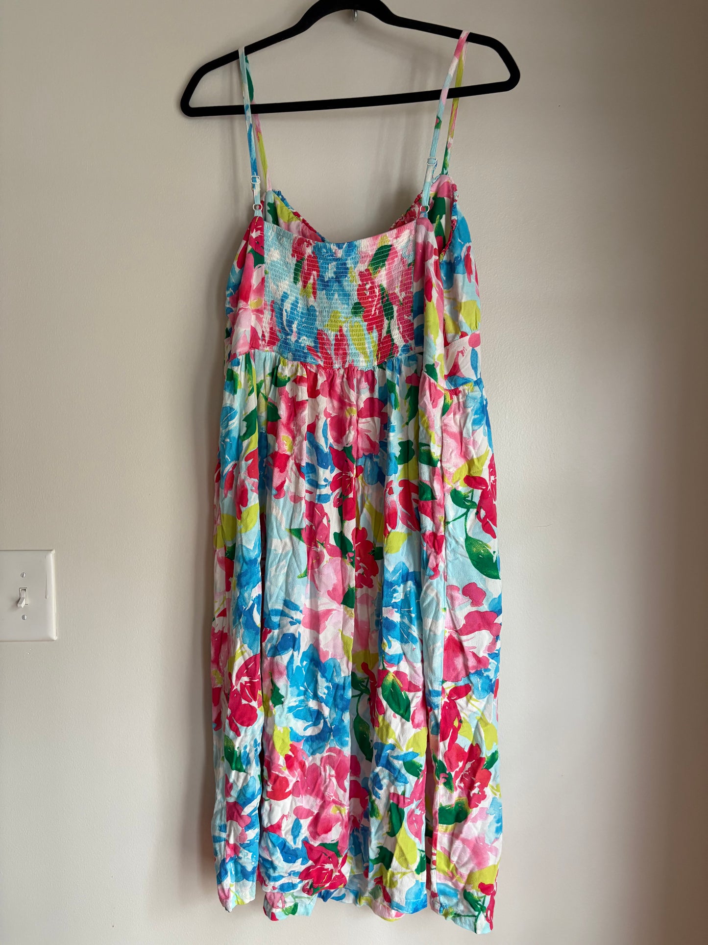 Dress Casual Midi By Old Navy In Multi-colored, Size: Xl