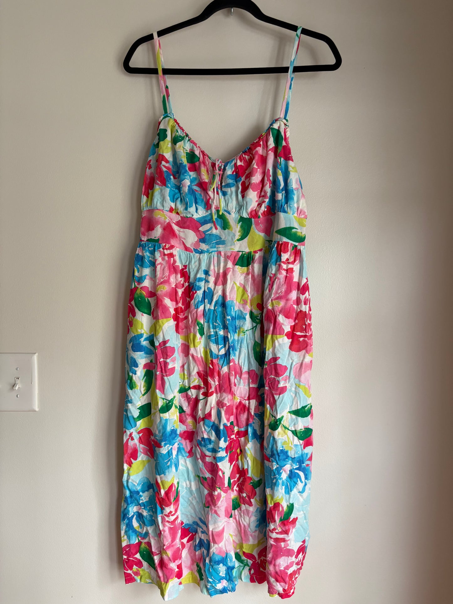 Dress Casual Midi By Old Navy In Multi-colored, Size: Xl