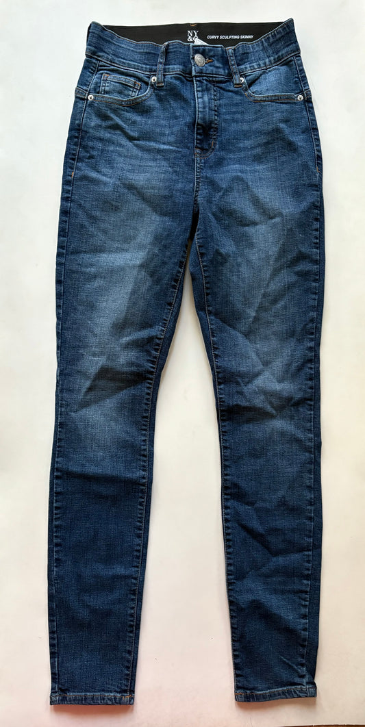 Jeans Straight By New York And Co In Blue, Size: 6l