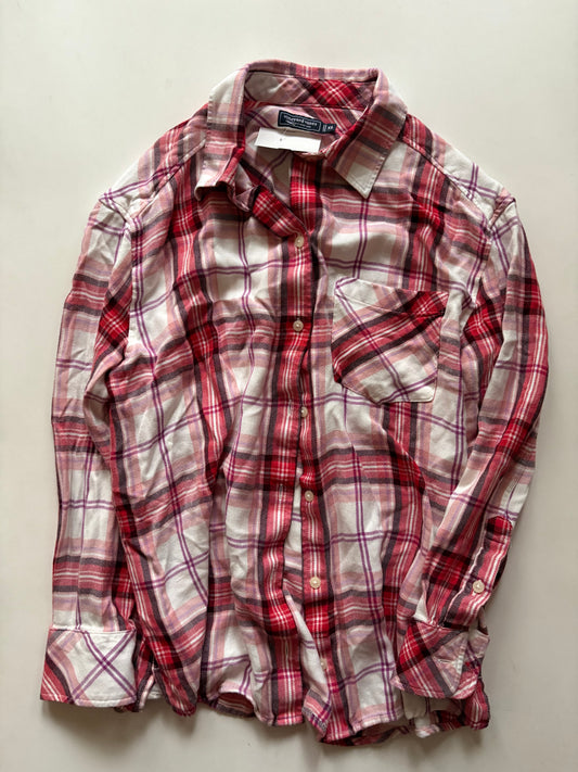 Top Long Sleeve By Vineyard Vines In Plaid Pattern, Size: Xs