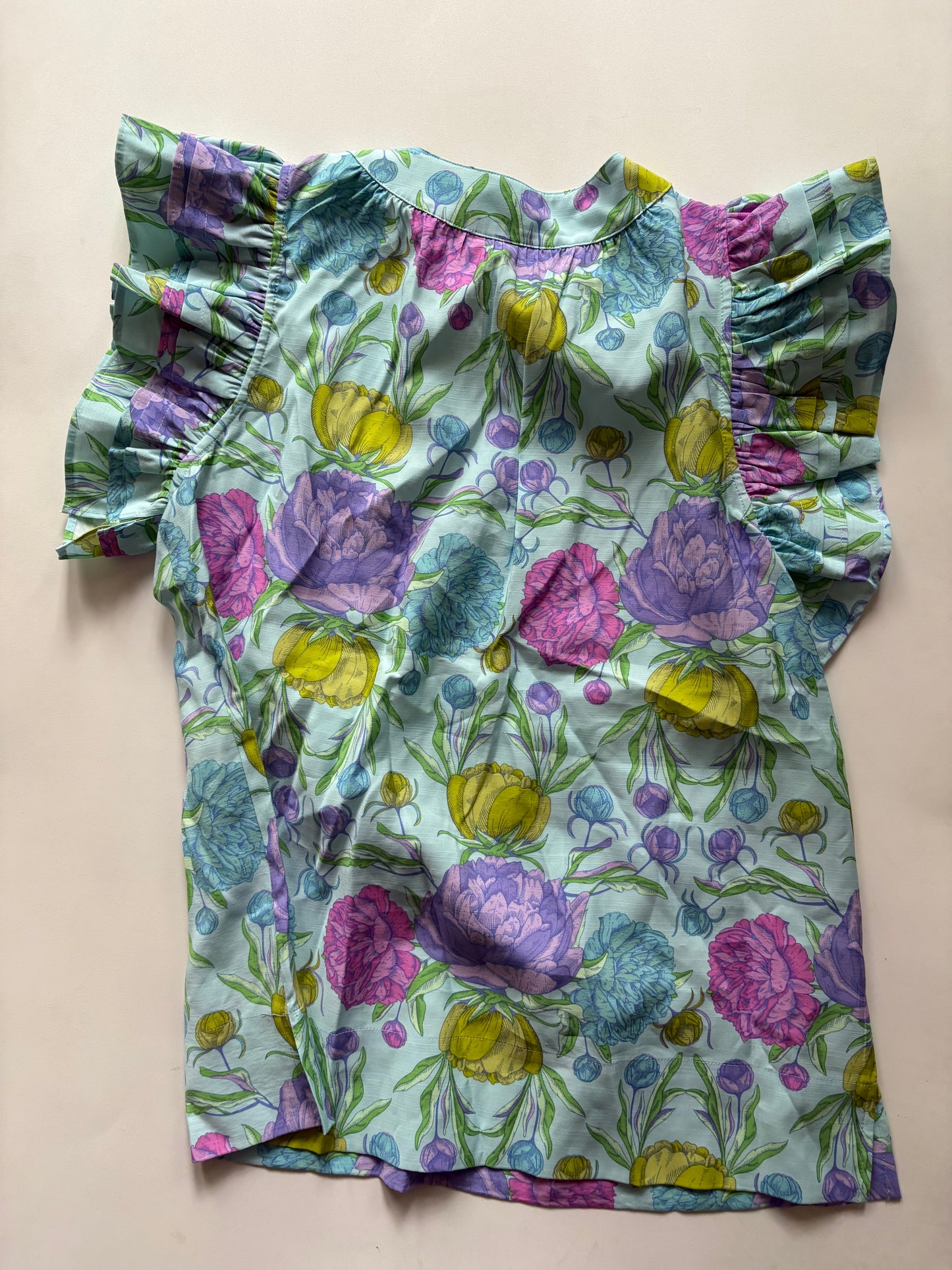 Top Short Sleeve By Emily Mcxarthy In Floral Print, Size: Xs