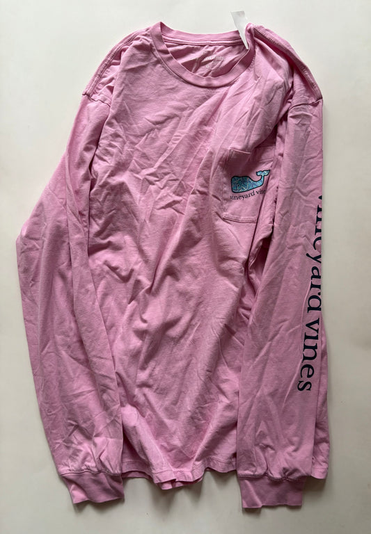 Top Long Sleeve By Vineyard Vines In Pink, Size: Xl