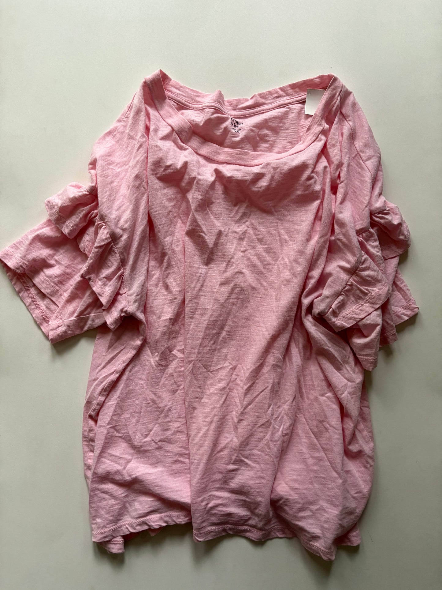 Top Short Sleeve By Crown And Ivy In Pink, Size: 2x