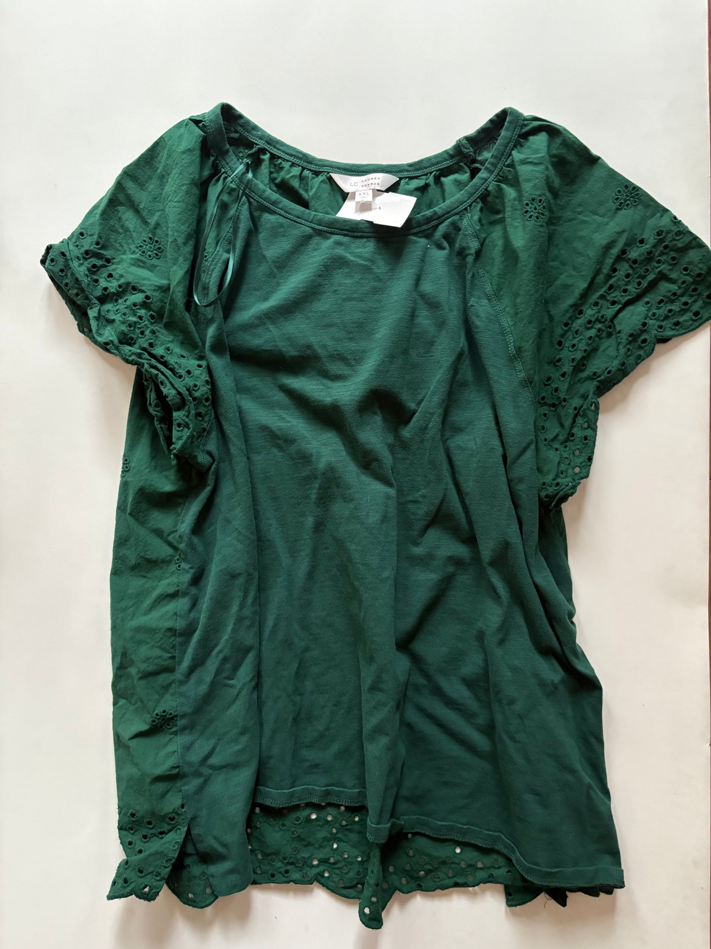 Top Short Sleeve By Lc Lauren Conrad In Green, Size: 2x