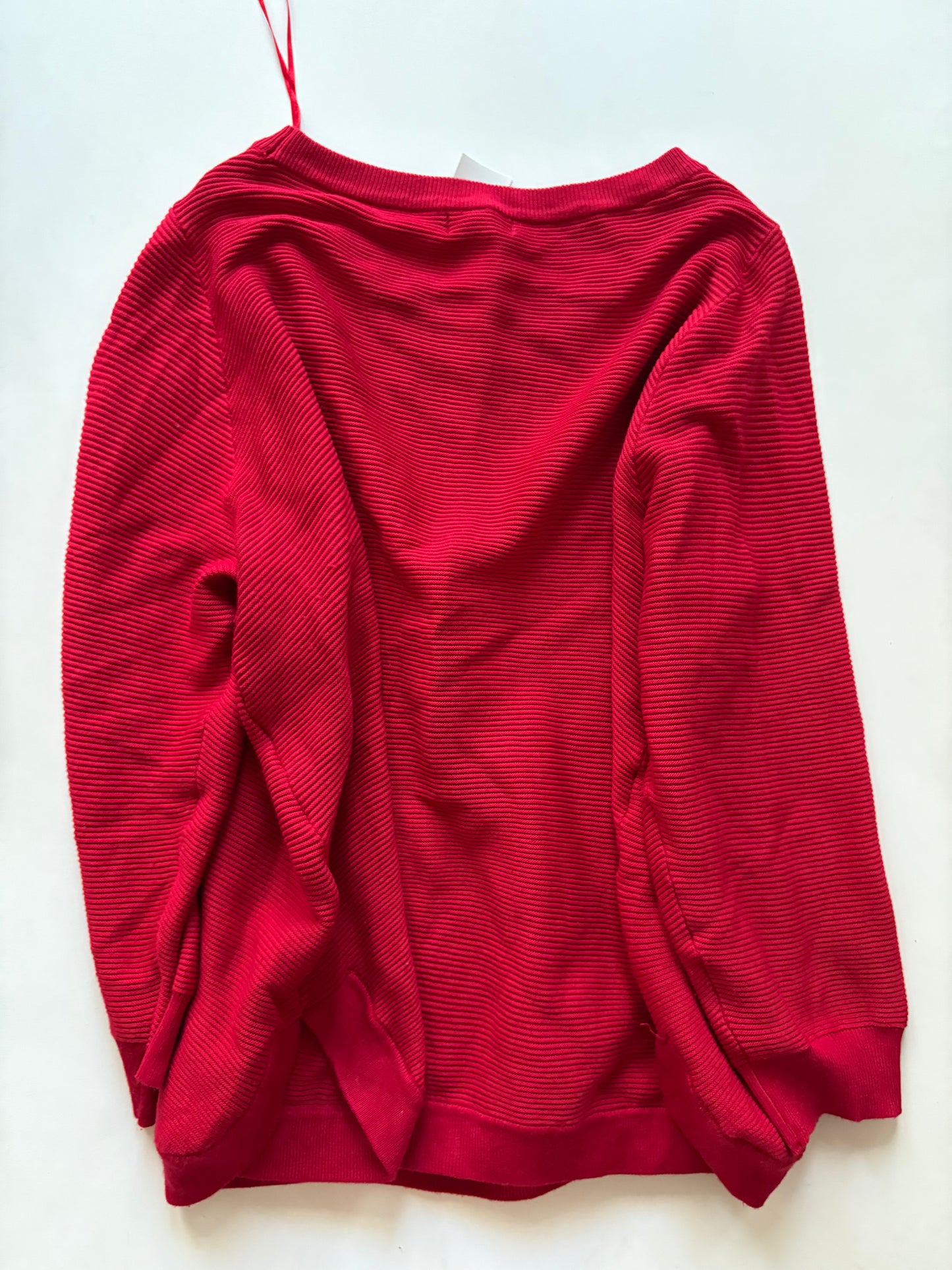 Sweater By Jones And Co In Red, Size: 2x