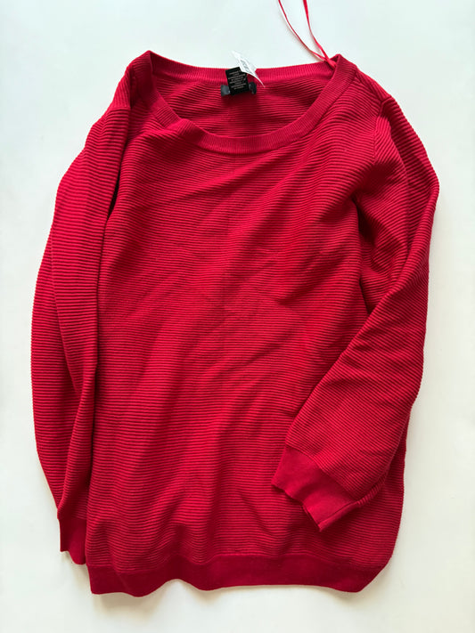 Sweater By Jones And Co In Red, Size: 2x