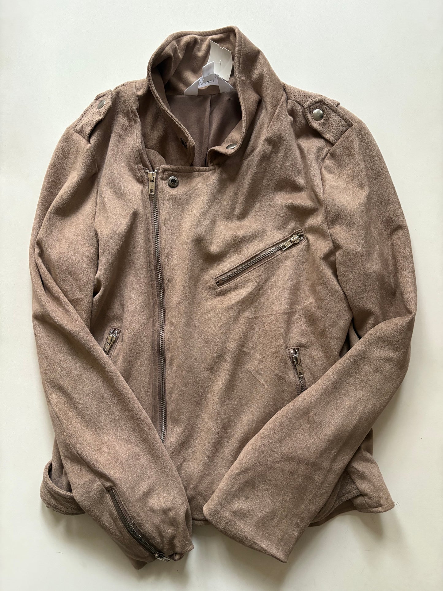 Jacket Moto By Market & Spruce In Brown, Size: M