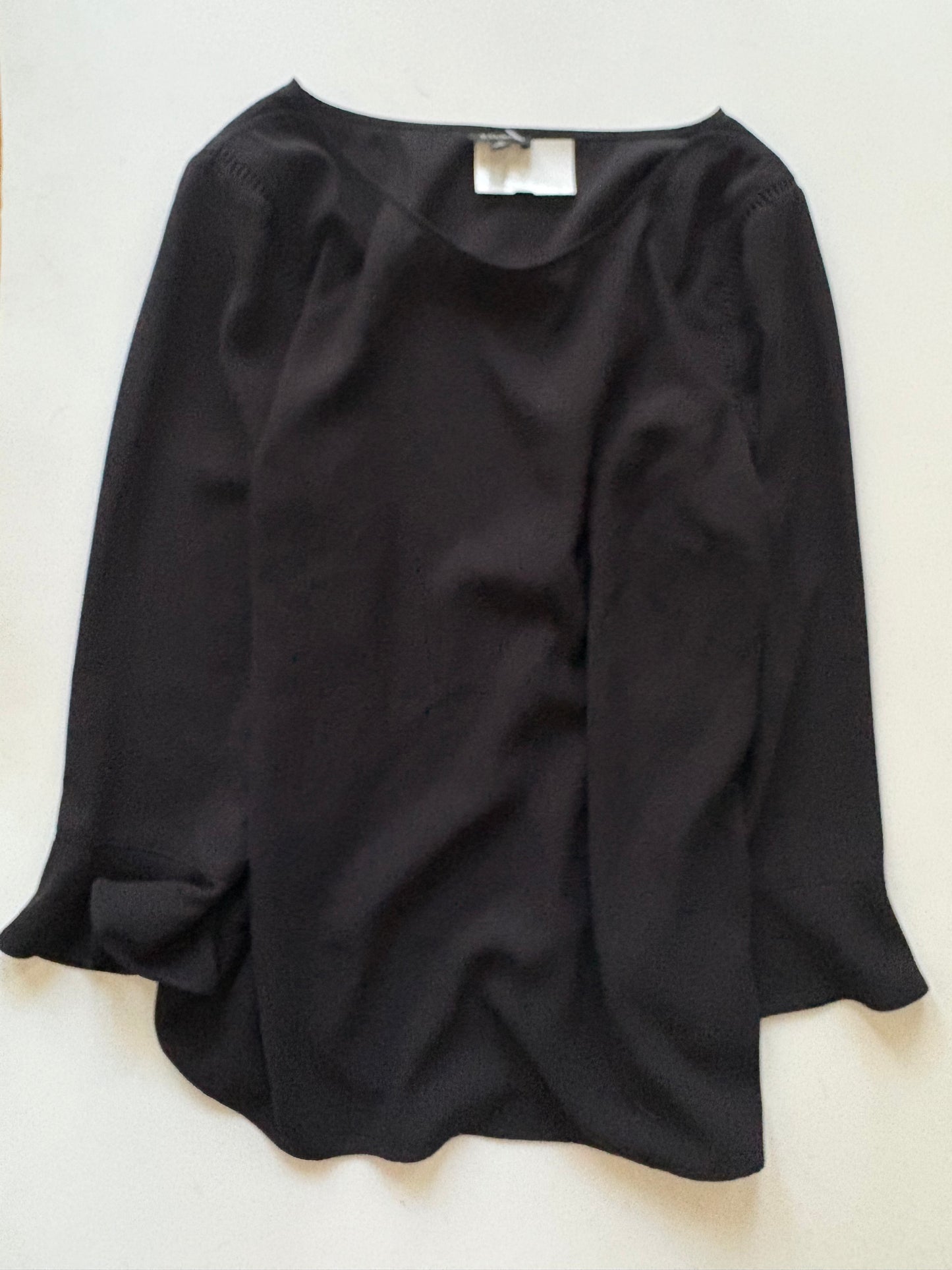 Blouse Long Sleeve By Talbots In Black, Size: S