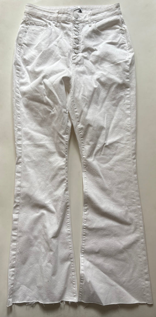 Jeans Flared By Loft In White, Size: 8