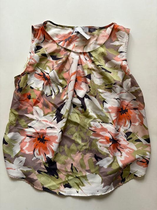 Blouse Sleeveless By Nine West Apparel In Floral Print, Size: L