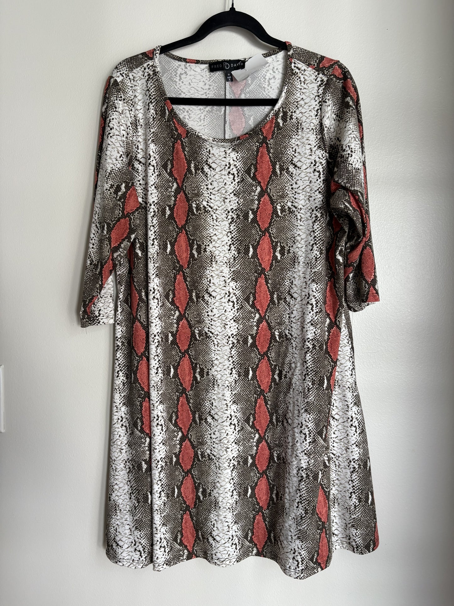 Dress Casual Midi By Fred David  Size: 1x