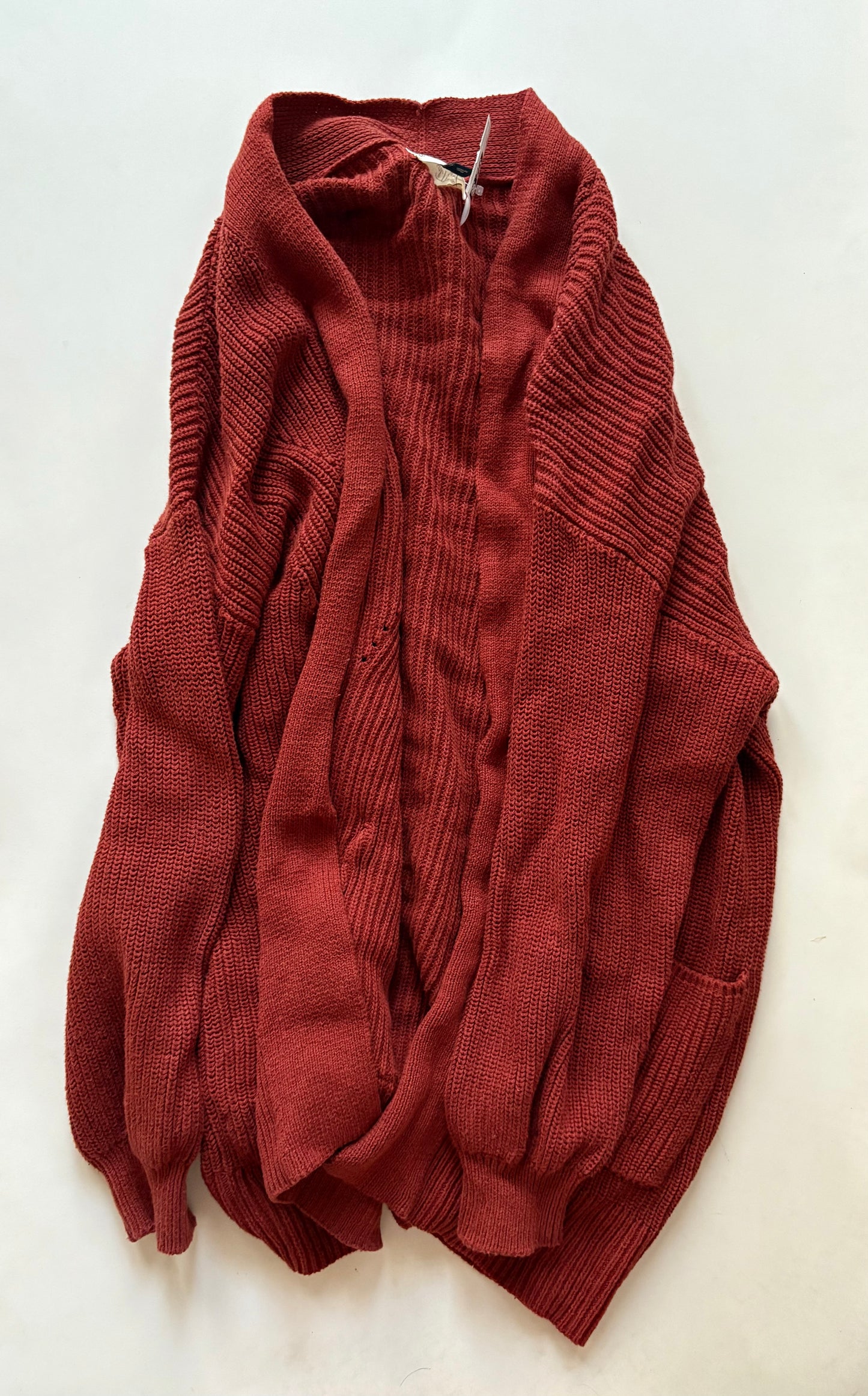 Sweater Cardigan By Universal Thread In Orange, Size: M