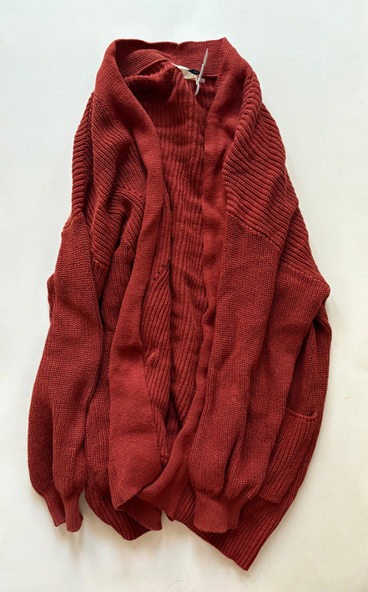 Sweater Cardigan By Universal Thread In Orange, Size: M