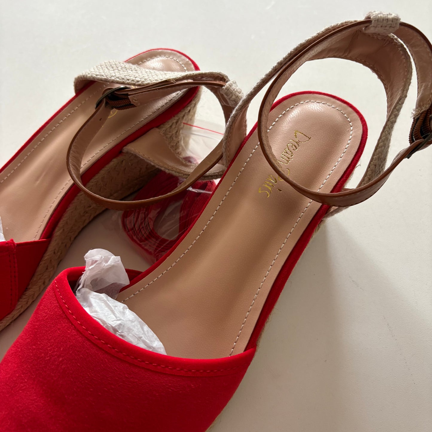 Shoes Heels Wedge By Dream Pairs In Orange, Size: 11