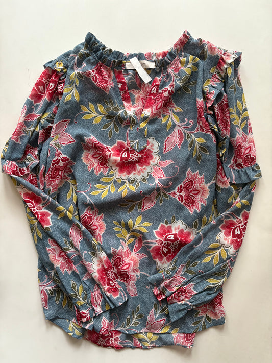 Blouse Long Sleeve By Loft  Size: L