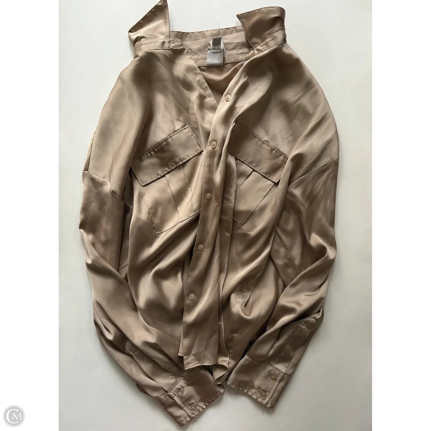 Blouse Long Sleeve By Worthington In Gold, Size: Xl