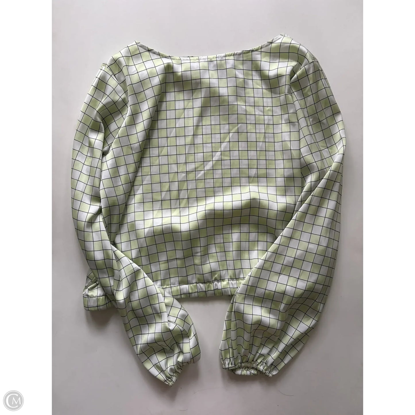 Blouse Long Sleeve By Rye Grass In Plaid Pattern, Size: Xl