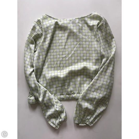 Blouse Long Sleeve By Rye Grass In Plaid Pattern, Size: Xl
