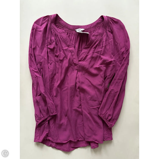 Blouse Long Sleeve By Crown And Ivy In Pink, Size: L