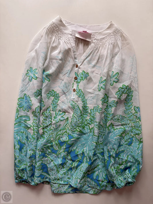 Blouse Long Sleeve By Lilly Pulitzer In Multi-colored, Size: Xs