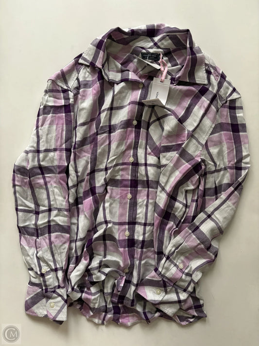 Top Long Sleeve By Vineyard Vines In Plaid Pattern, Size: Xs