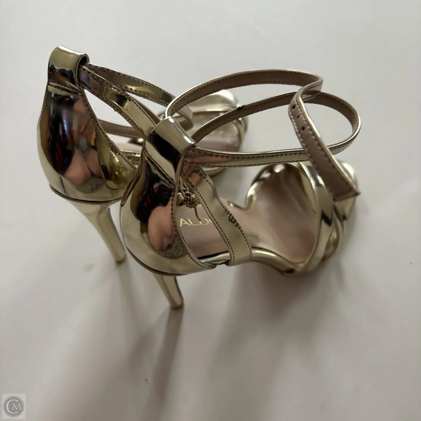 Shoes Heels Kitten By Aldo In Gold, Size: 6