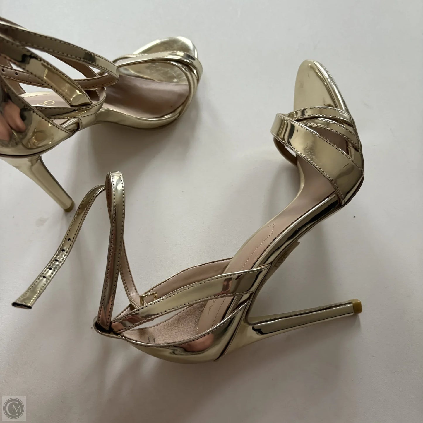 Shoes Heels Kitten By Aldo In Gold, Size: 6