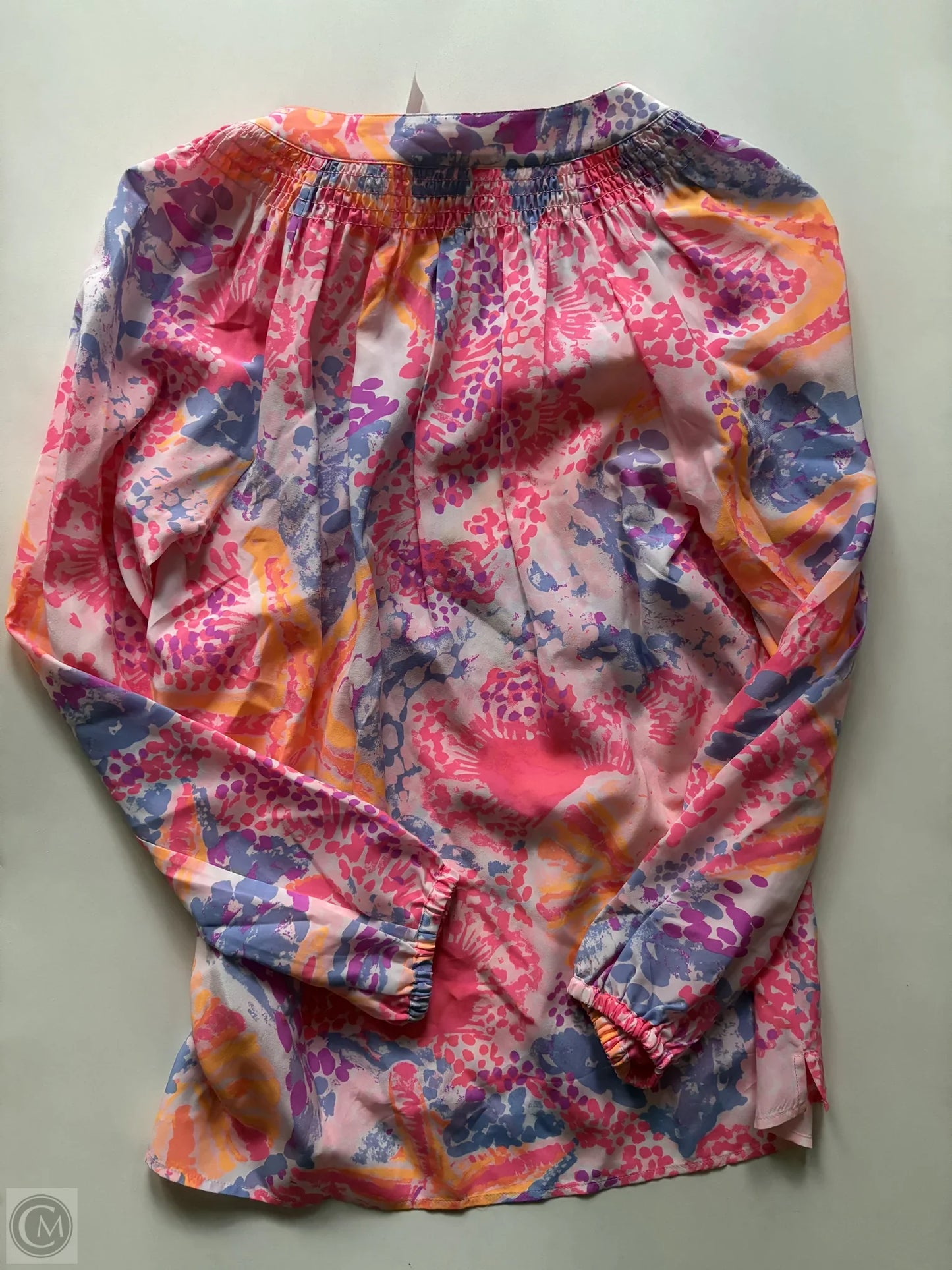 Blouse Long Sleeve By Lilly Pulitzer In Multi-colored, Size: S