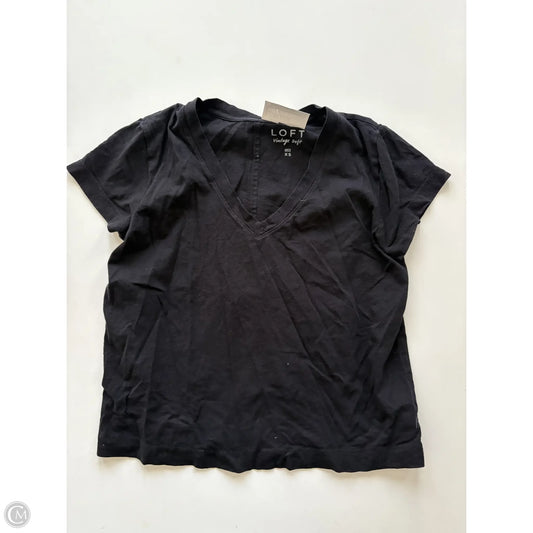 Top Short Sleeve By Loft In Black, Size: Xs