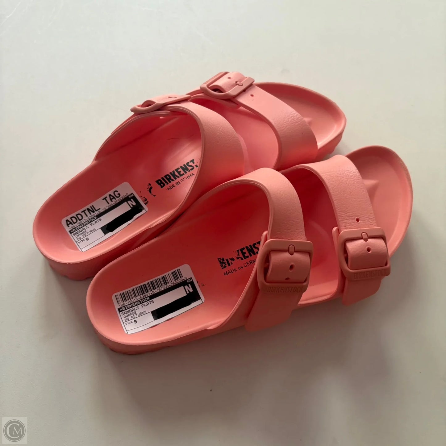 Sandals Flats By Birkenstock In Orange, Size: 9