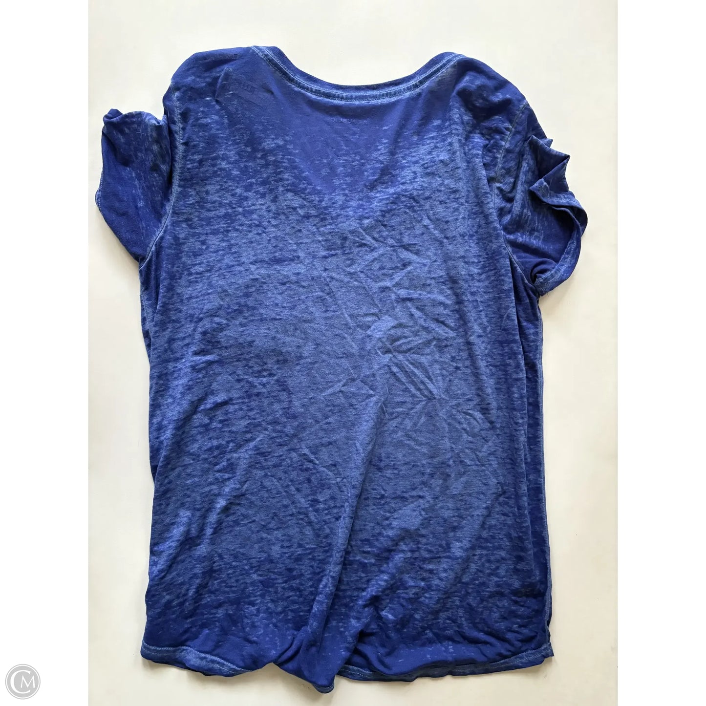 Top Short Sleeve By Republic In Blue, Size: L