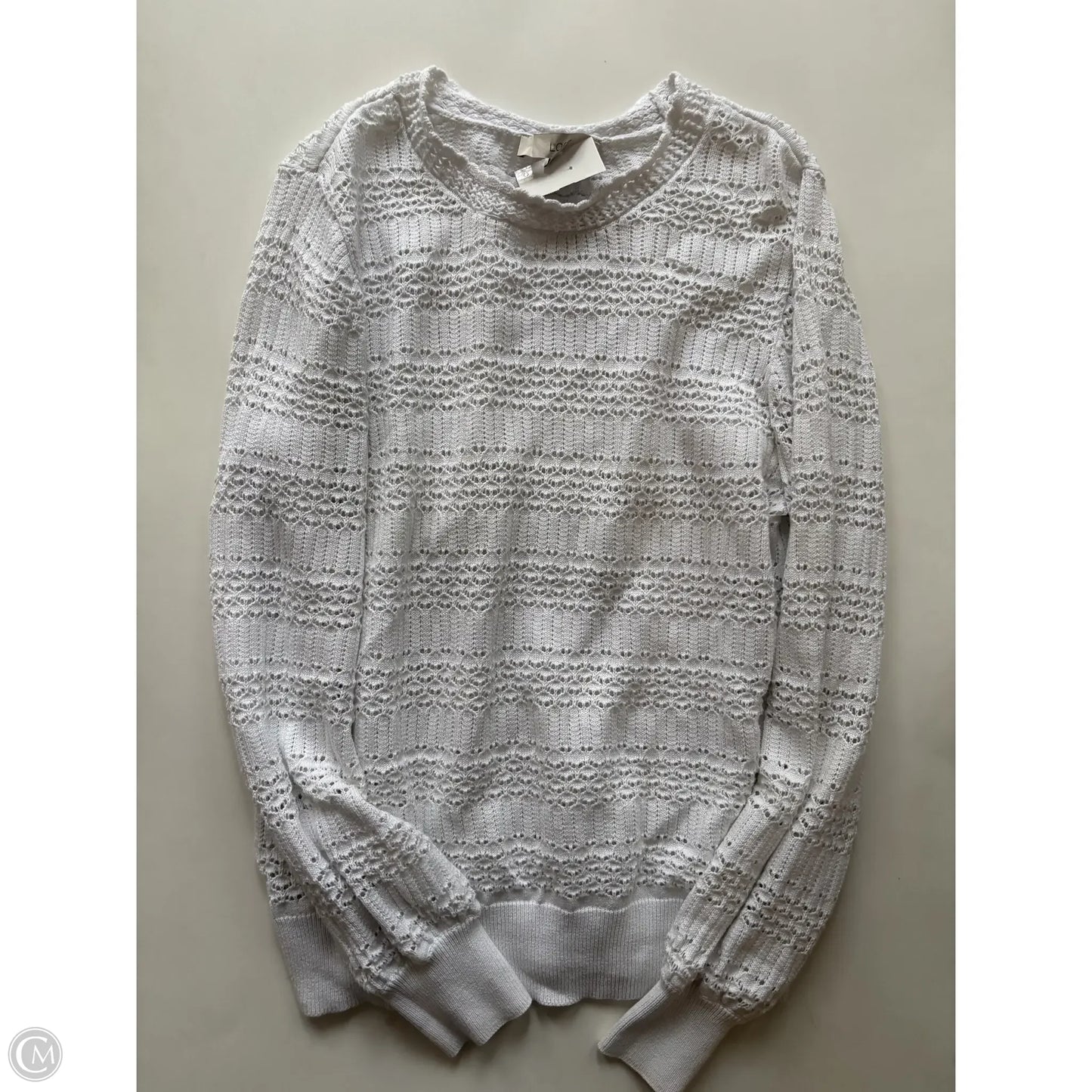 Sweater By Loft In White, Size: L