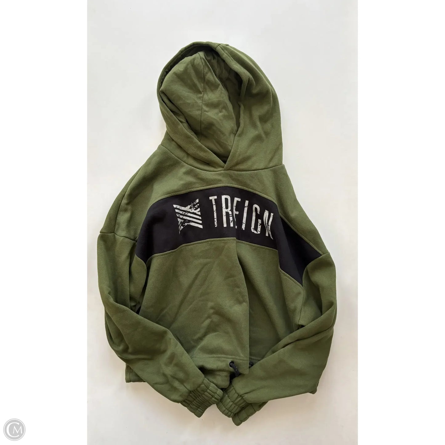 Sweatshirt Hoodie By Treign In Green, Size: L