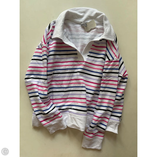Top Long Sleeve By Talbots In Striped Pattern, Size: M