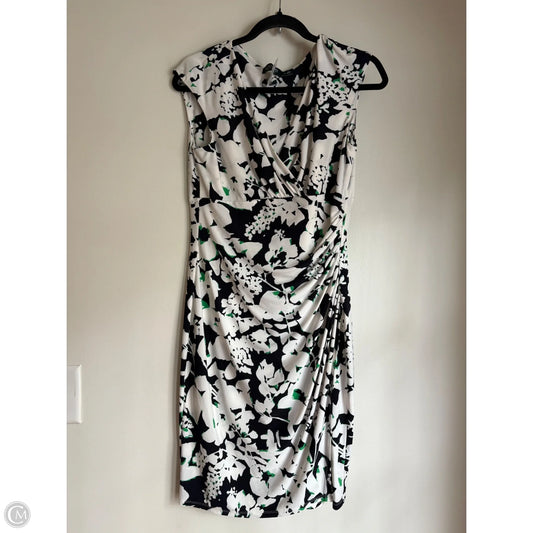 Dress Work By Lauren By Ralph Lauren In Floral Print, Size: M
