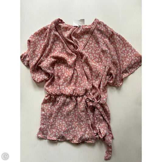 Blouse Short Sleeve By Sienna Sky In Floral Print, Size: L