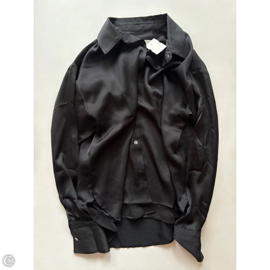 Blouse Long Sleeve By Loft In Black, Size: Xs