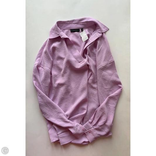 Blouse Long Sleeve By Rafaella In Purple, Size: M