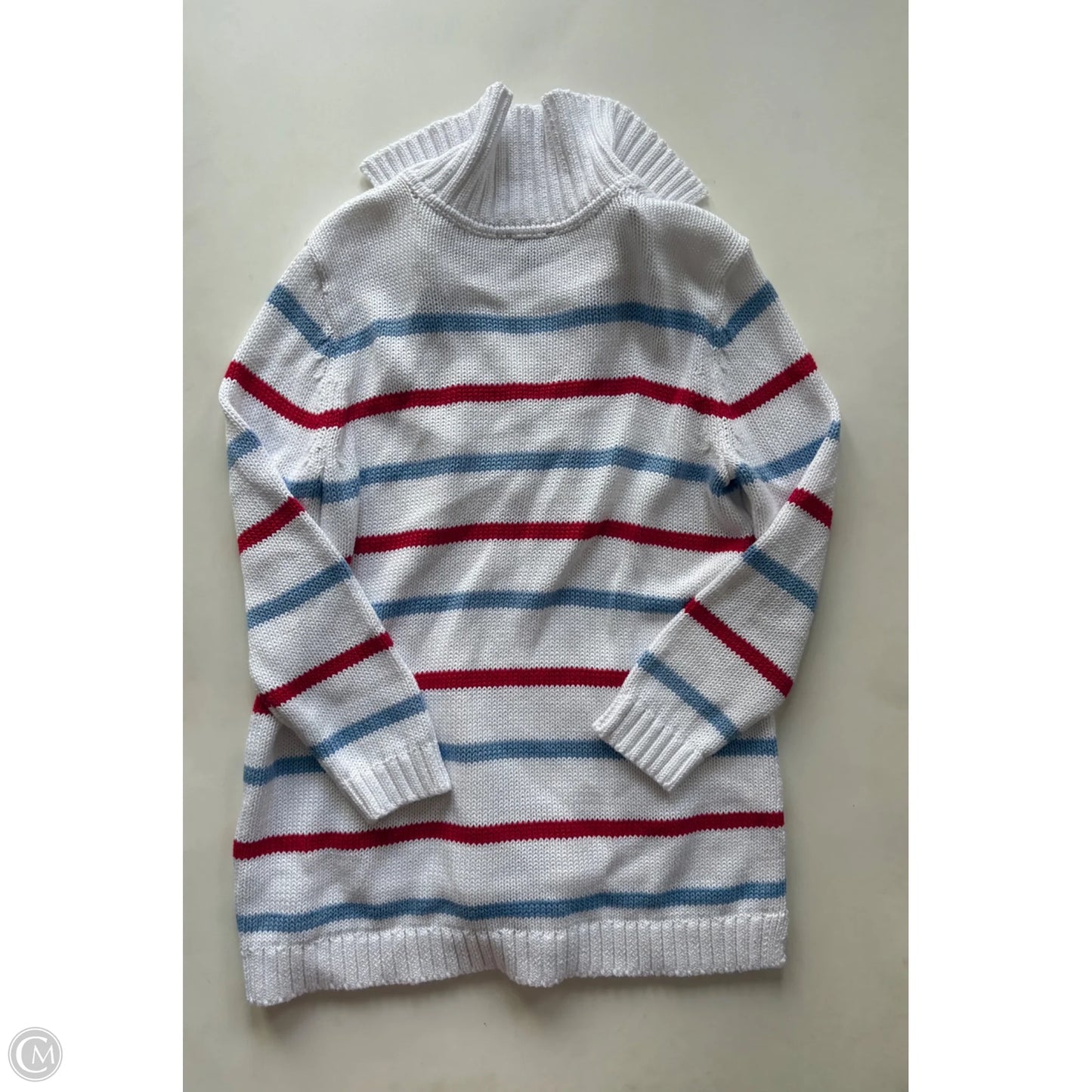Sweater By Talbots In Striped Pattern, Size: M