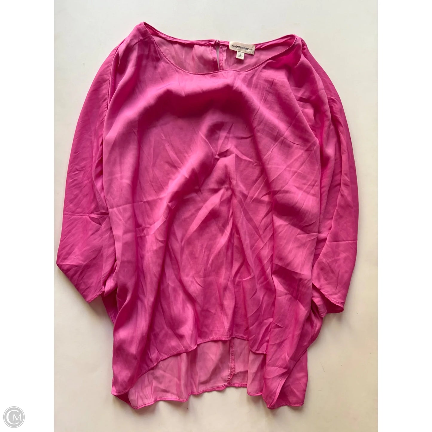 Blouse Short Sleeve By Ee Some In Pink, Size: M