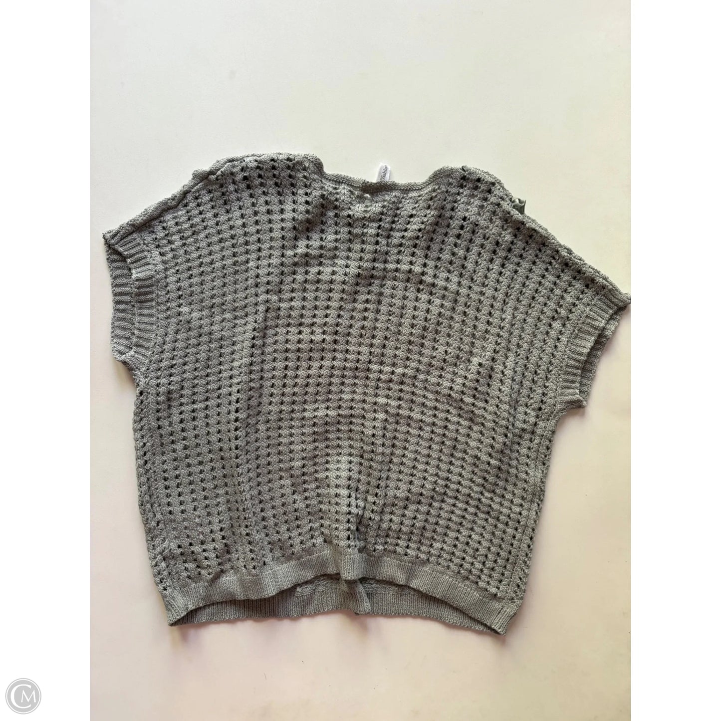 Sweater Short Sleeve By Wishlist In Grey, Size: M