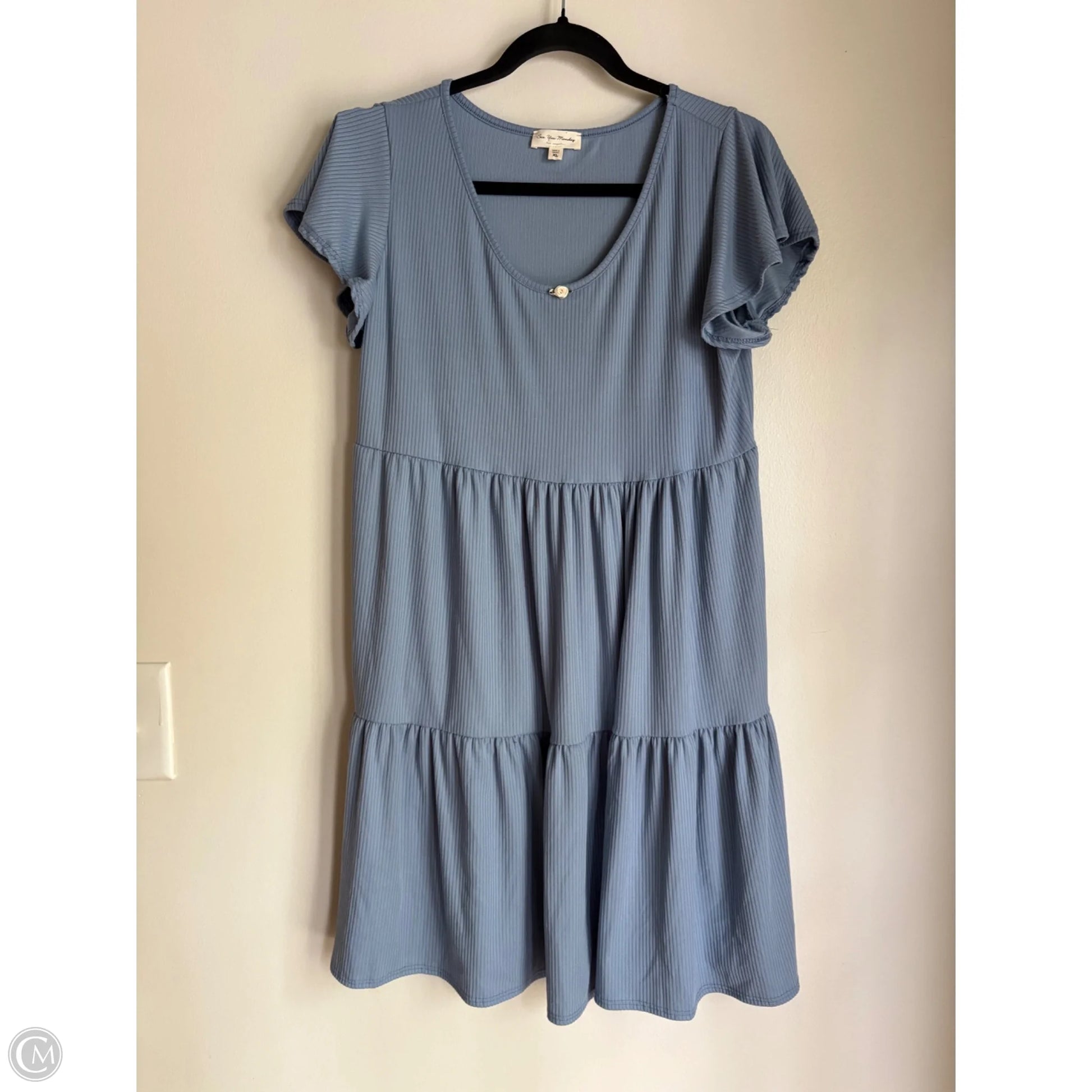 see you monday dress Dress Casual Midi By See You Monday In Blue, Size: Xl – Clothes Mentor Fayetteville NC #199