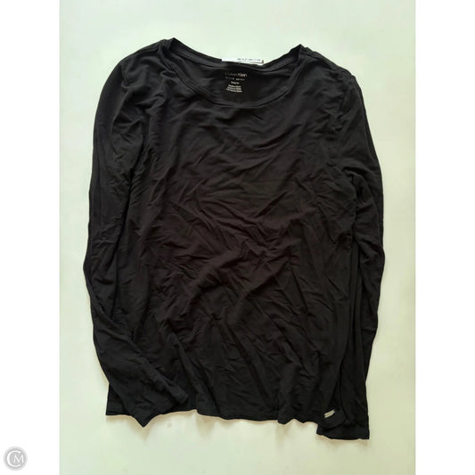 Top Long Sleeve By Calvin Klein Performance In Black, Size: M