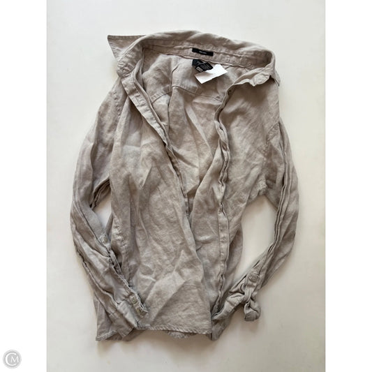 Top Long Sleeve By Jones And Co In Taupe, Size: S