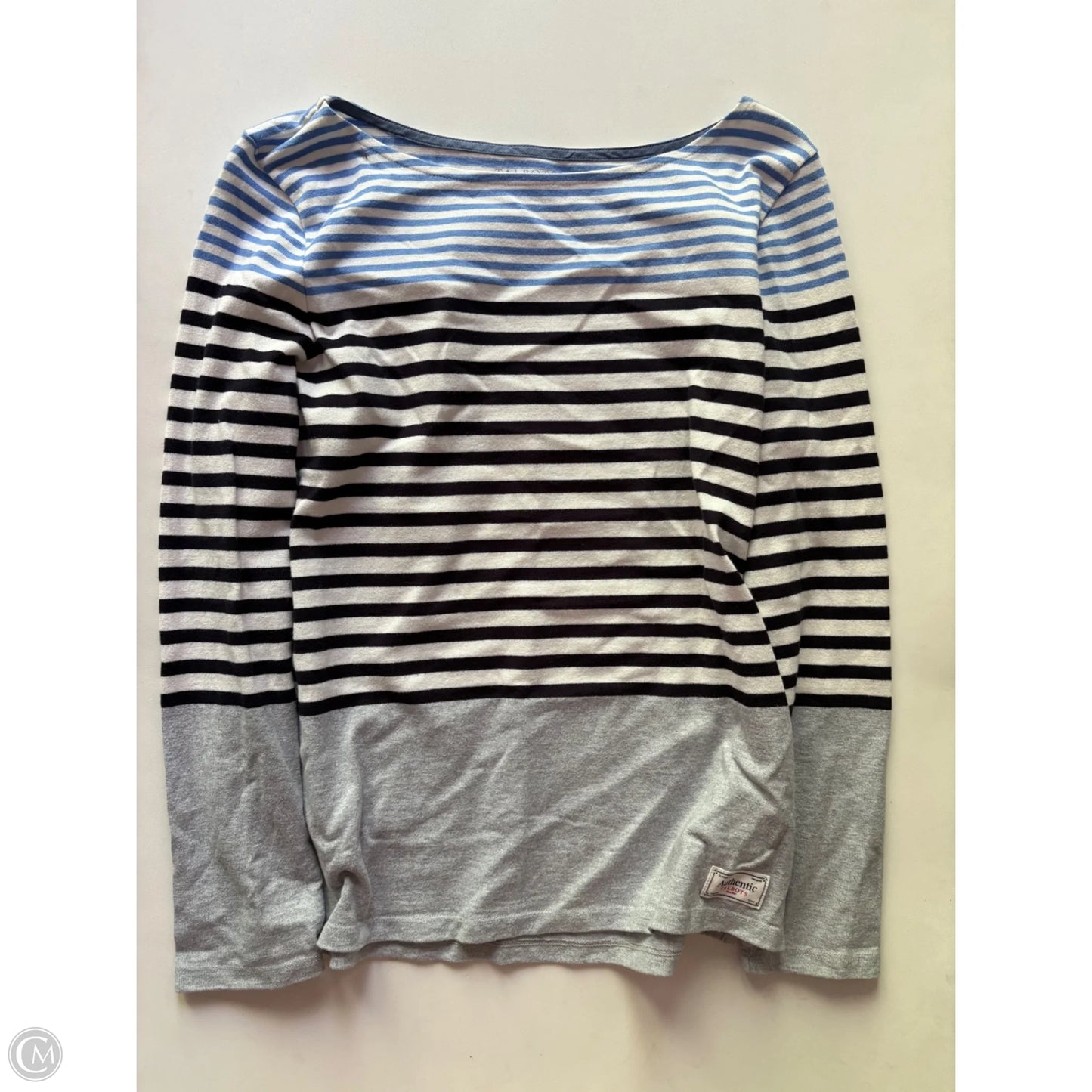Top Long Sleeve By Talbots In Striped Pattern, Size: Lp