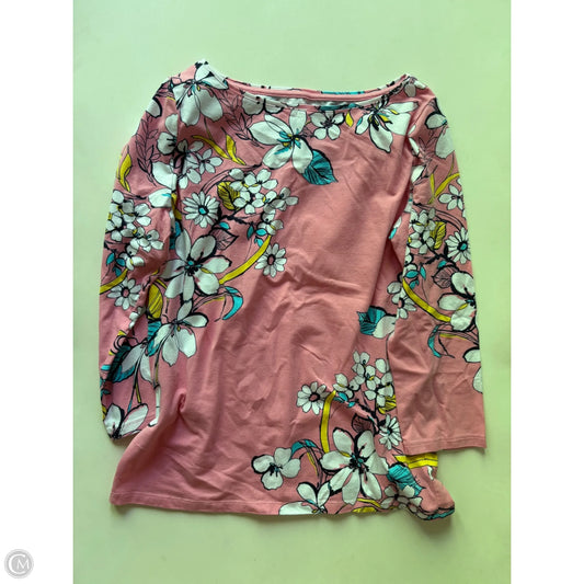 Top Long Sleeve By Talbots In Pink, Size: M
