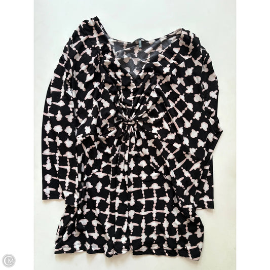 Top Long Sleeve By Daisy Fuentes In Black, Size: 2x